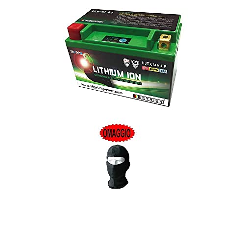 COMPATIBILE CON KAWASAKI VN Vulcan Custom (VN900C) 900 2007-2014 BATTERIA A LITIO SKYRICH BATTERIE PER MOTO SCOOTER SPECIFICA 150X87X93-POS.SX RICARICABILE LITHIUM ION 12V 48WH 240A