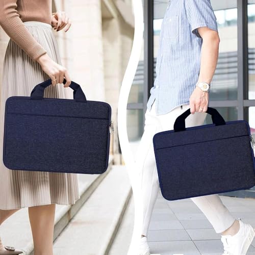Image of Hseok Laptop Case 13.3-14 Inch Sleeve,TSA Shockproof Computer Handbag,Compatible with MacBook Neo /Pro 14 M5 /M4 /M3 /M2 /M1,All Models 13.3 inch MacBook Air /Pro,XPS 13 /14,Most 13-14 Notebooks,Blue