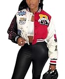 VOIKERDR Button Down Shirts for Women Outerwear Windbreaker Varsity Jacket for Women Summer Lightweight Jacket 2024