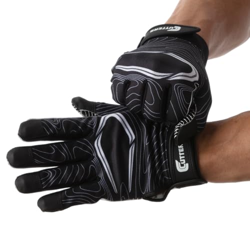 image for Cutters Football Receiver Gloves - Game Day, White Topo Design, Superi