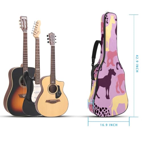 Housse guitare acoustique imperméable 101,6 cm étui rigide souple violet - 5