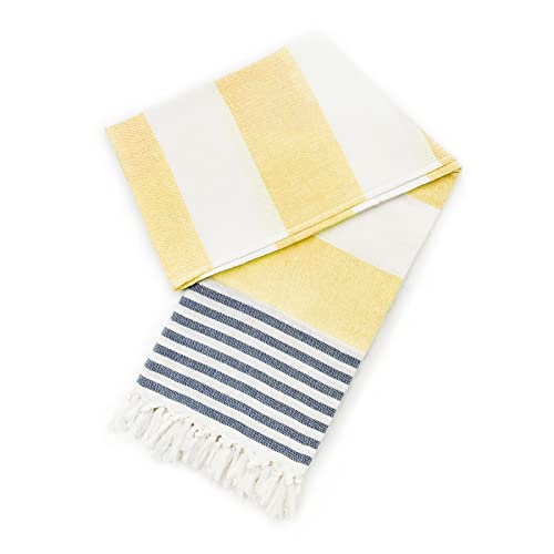 Qyqrqf Turkish Beach Towels, 39 X 71 Inch Oversized Beach Towel Quick Dry Sand Free Turkish Bath Towel For Beach Pool Gym And Bathroom (Yellow) #TOP1