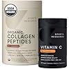 Sports Research Collagen Pro Pack - Organic Collagen Powder - Hydrolyzed Type I & III + High Potency Vitamin C Supplement