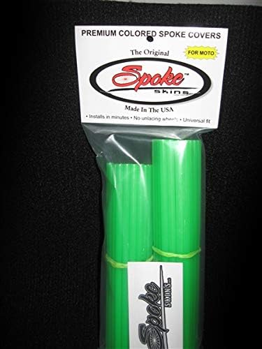 Spoke Skins - Funda para motocross para motocross, color verde flo, se adapta a mini moto de 14 pulgadas. Llanta de 16 y 17 pulgadas