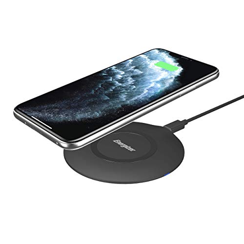 Image of Energizer WCP-105 15W Wireless Charging Pad with Non-Slip Design, Fast Charge for Qi-Compatible Devices, 7.5W for iPhone, 10W for Android, 15W for Huawei, Samsung, LG & More