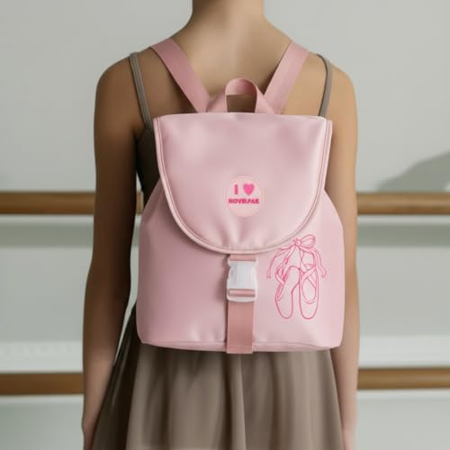 Image of Girls Ballet Backpack - Customized Dance Backpack by Velcro Badge,15Liter Capacity for Teen GIrls(Powder Pink)
