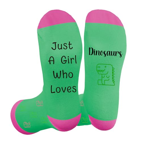 Dinosaur Gifts for Women Girl Dinosaur Lovers Novelty Socks Birthday Christmas Animal Lover Dinosaurs Themed Gifts for Teens Bestie Friend Daughter Wife Sister Girlfriend Stocking fillers Socks