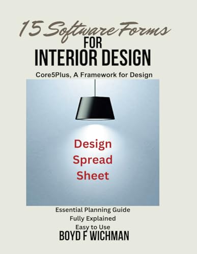 15 Software Forms For Interior Design: Core5Plus, a framework for design (Design Spread Sheet Method)