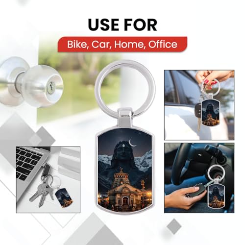 Image of Stylish Metal Keychains with Permanent Glossy Print - Inspirational Quotes & Spiritual Designs - Perfect Key chains for loved ones, Personal Use, Gifts & Return Gifts