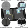 Toploader Binder,Holds 112 Toploaders, 4 Pocket Top Loader Binders for 3 x 4 Rigid Card Holders for Trading Cards or Sports Cards Binder (Gray)