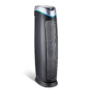 GermGuardian Air Purifier with HEPA 13 Pet Filter, Removes 99.97% of Pollutants, Covers Large Room up to 915 Sq. Foot in 1 Hr, UV-C Light Helps Reduce Germs, Zero Ozone Verified, 28″, Gray, AC5250PT