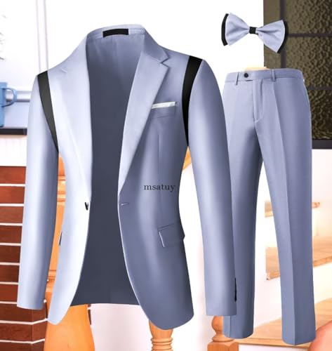 Dusty Rose Men's 2 Pieces Suits Sets Tuxedos Stylish Tuxedos Suit Notched Lapel Tuxedo Man Slim Fit Wedding Suit2