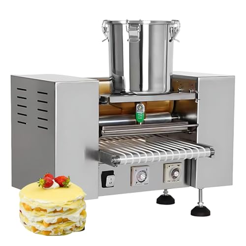 Commercial Crepe Maker 2800W, Acero Inoxidable 304 Máquina De Crepes Automática, De Dosificación De Masa, Producción Intensiva Para Restaurante Y Buffet(8in)