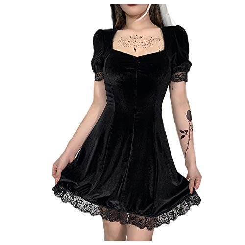 Lace Cross Pendant Mini Sleeveless Dress Purple Lace Draped Bodycon Gothic Summer Dress Gothic Vinta