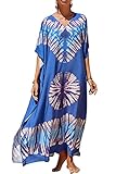 L Peach Femmes Boho Kaftan Longuewear Nuit Surdimensionné Vêtements de Détente Robes Plage Couverture Sarong