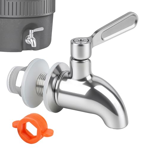 Image of Stainless Steel Water Spigot Compatible with Igloo Cooler, Replacement Spigot for Beverage Dispenser, Water Spout Bucket Spigot for Stanley Jug 2 Gallon, Igloo 5 Gallon & New Wave Enviro Dispensers