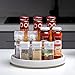 SjYsXm Lazy Susan Gramofon Uchwyt na przyprawy do szafek, spiżarni, szafki lub stołu, obrotowa szafka kuchenna Antypoślizgowa taca na przyprawy do soli, pieprzu, majonezu, ketchupu, 25 cm / 9,84 cala