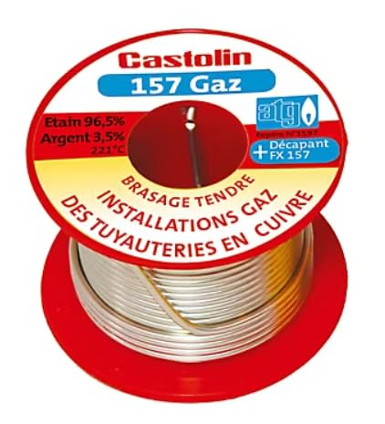 Bobine brasure 157 Gaz Castolin étain argent soudure cuivre