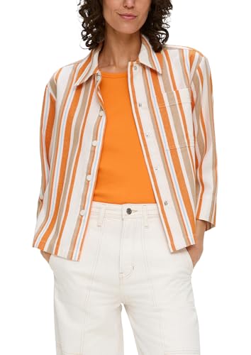 Veste blazer en lin s.Oliver orange taille 44 vêtement structuré haut de gamme