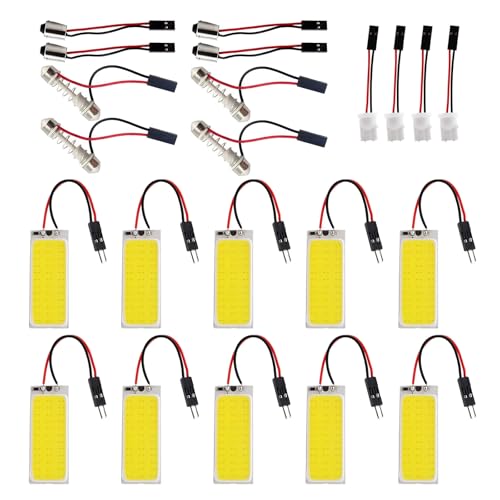 HAXIHA - HAXIHA 10-Pack Super Lumineux Blanc 5050 36SMD Panneau LED Light avec 12 Pièces Adaptateurs Pour la fabrication de modèles DIY