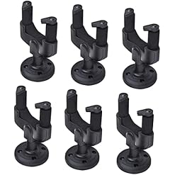 SUFRIN 6pcs / Set Ukelele Wall Mount Hawaïen Décor Noir Cintres en Métal Guitare Cintre Guitare Affichage Cintre Instrument Mur Crochets Guitare Stand Ukulélé Tenture Murale Guitare Cintres - Les Beatles, Paul McCartney, John Lennon, RIngo Starr, George Harrison