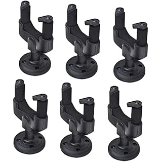 SUFRIN 6pcs / Set Ukelele Wall Mount Hawaïen Décor Noir Cintres en Métal Guitare Cintre Guitare Affichage Cintre Instrument Mur Crochets Guitare Stand Ukulélé Tenture Murale Guitare Cintres - Les Beatles, Paul McCartney, John Lennon, RIngo Starr, George Harrison
