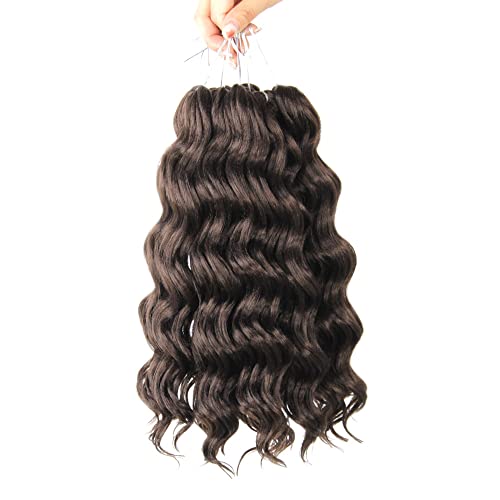 Ocean Wave Crochet Hair for Black Women Water Wave Deep 9 Inch 8 Packs, 4#