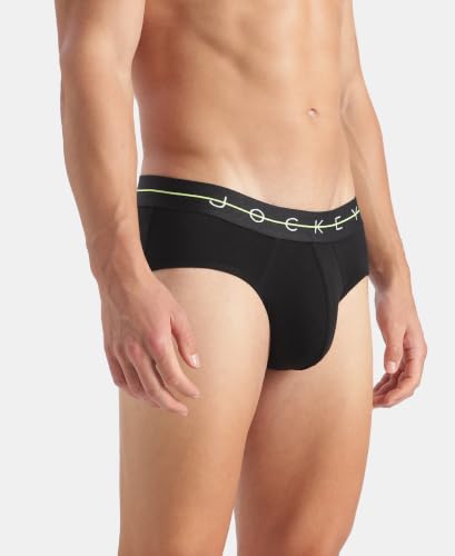 Image of Jockey NY15 Men Super Combed Cotton Elastane Stretch Solid Brief with Ultrasoft Waistband (Pack of 2)