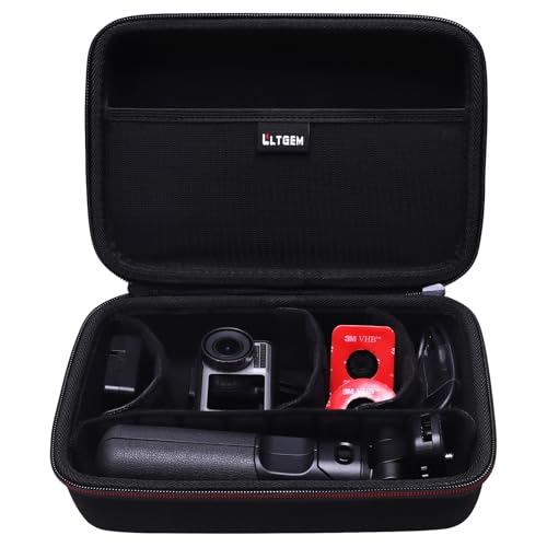 LTGEM Action Camera Case Compatible with GoPro Hero 13/12 / 11/10 / 9/8 / 7/6 / 5 / Go Pro MAX2 / MAX Action Camera, Accessories Carrying Storage Bag (Moveable Dividers)
