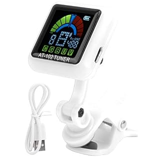 Accordeur de guitare numérique LCD à clipser rechargeable par USB pour guitare électrique, ukulélé, violon (blanc) – Image 4