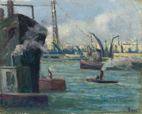 Affiche Port de Rouen par Maximilien Luce impression sur toile salon 60x90cm