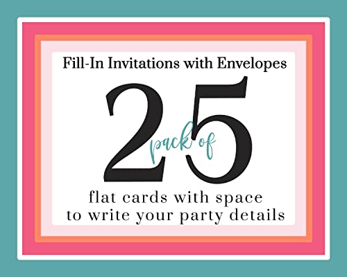 Paper Clever Party Oh What Fun Christmas Party Invitations With Envelopes (25 Pack) Blank Invite Cards For Holiday Occasions - Festive Red And Green - Printed 5X7 Set #TOP2
