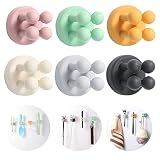 Silicone Toothbrush Holders - Multi-Function Hook Waterproof Self Adhesive Wall Mounted Single Hook