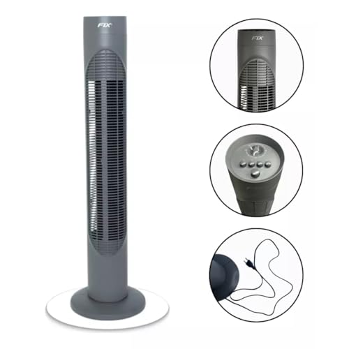 Ventilador de Torre com 3 Velocidades, 50W, 86cm de Altura, Motor Silencioso, 220V, Potente Silencio