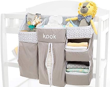 kook Nursery Organizer and Diaper Caddy I Store Baby Essentials I Hanging Diaper Organization