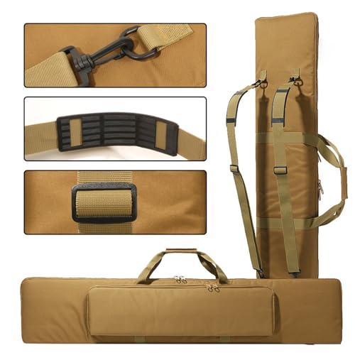 Tactical Duffle Bag,Shotgun Cartridge Bag, Rifle Bag, Waterproof Heavy Duty Gear Long Gun Bag Range Shooting Bag,Hunting Holster Airsoft Accessories Military Sniper Rifle Scope Gun Case D,120cm - Image 6