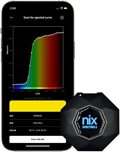 Nix Spectro 2 Spectrophotometer - Professional and Portable Color Measurement for Print, Packaging, Paint, Coatings and More