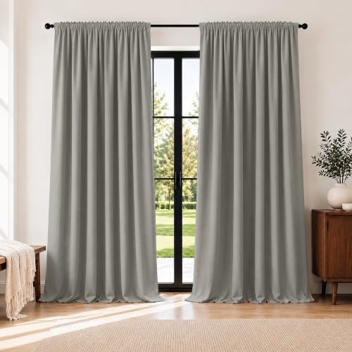 Deconovo Black Out Curtains 84 Inches Long for Living Room and Bedroom
