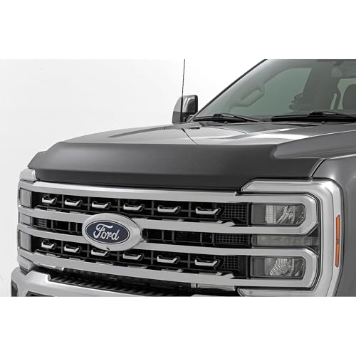 Rough Country Hood Protector for Ford F-250/F-350 (2023-2026) – High-Density Thermoplastic, No-Drill 3M Install, Flat Black by Rough Country - Used condition - US$84.10