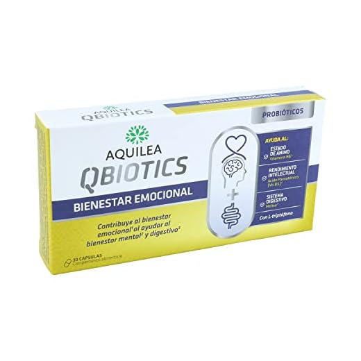 AQUILEA Qbiotics Bienestar Emocional 30 cápsulas - Contribuye al Bienestar Emocional - Con L-Triptófano - Complemento Alimenticio