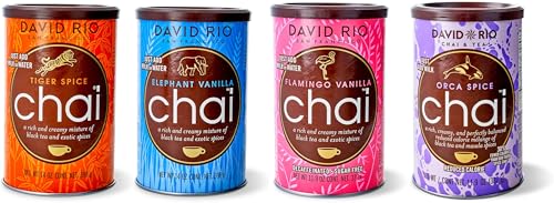 David Rio Chai Set I 2 Dosen I Chai Latte Pulver I köstliches Duo (Tiger Elephant Orca & Flamingo Chai)