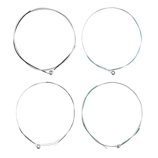 Tissting Violin Strings V68 Juego de alambre de acero (4 cuerdas, 19 g), accesorios profesionales para instrumentos musicales para violinistas con sonido dulce y rendimiento