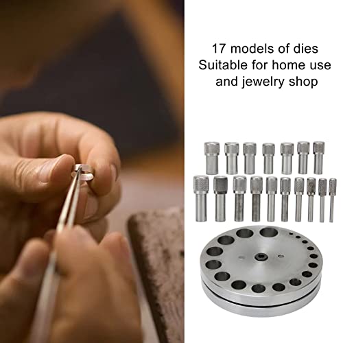 Circle Disc Cutter Set, Flat Bottom 17 Kinds Dies Mutifuctional Ewelry Making Disc Cutter Professional Steel Metal Forming Pendant Punch Tool Cutting Tools Hole Punch Round Disc Cutter Accessories #TOP4