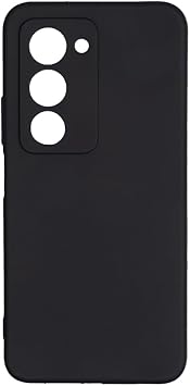 Elfia Xiaomi Redmi 15 5G ile Uyumlu K l f Silikon Mat Pastel Renkli Yumu ak Parmak  zi B rakmayan  nce Kapak Biy Siyah