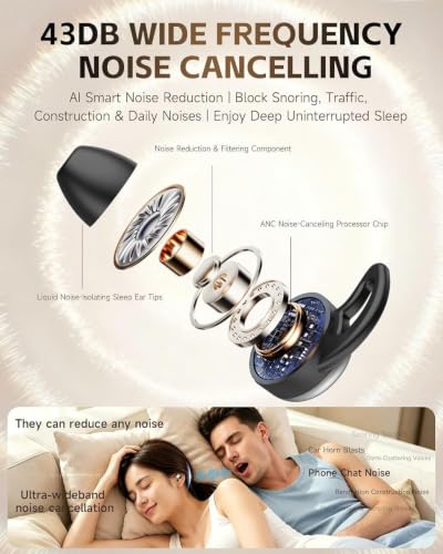 Image of Sleep Earbuds, Comfort Design for Side Sleeper, Noise Cancelling Headphone