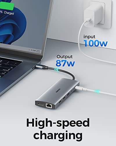 Usb C Docking Station Dual Monitor Adapter, 14 In 1 Usb C Dock, 4K Dual Hdmi, 100W Pd, 1000M Ethernet, Sd/Tf, 5Gbps Usb C/A Ports, Mic/Audio Port Compatible For Macbook/Dell/Hp/Lenovo Laptops #TOP7