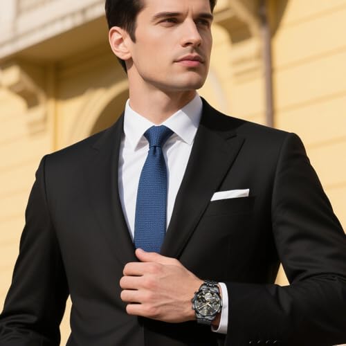 Image of OLEVS Automatic Watches for Men Business Dress Mechanical Watch Stainless Steel Waterproof Self Winding Classic Date Luxury Diamond Skeleton Men Wristwatch