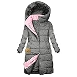 Chaquetas de invierno para mujer, abrigos largos de invierno para mujer, chaqueta acolchada gruesa y cálida, longitud media con cremallera lateral, chaqueta de manga larga con capucha, abrigo cálido,
