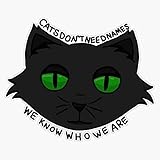 Coraline - Cats Don'T Need Names Sticker Decal Vinyl Bumper Sticker Decal Waterproof 5'