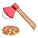 Tagliapizza a forma di ascia, tagliapizza, tagliapizza manuale, rullo per pizza con rotella da taglio in acciaio inossidabile, rullo per pizza affilato, pizza facile da tagliare in pezzi commestibili